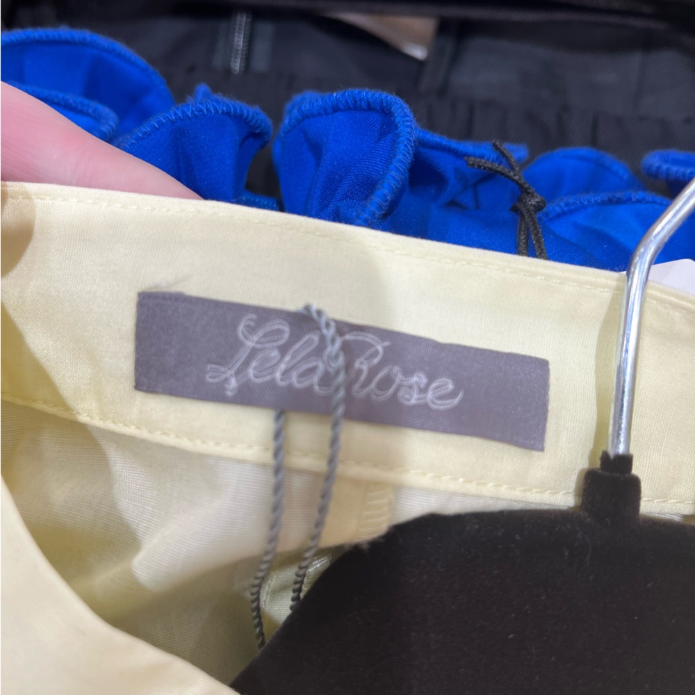 Lela Rose Elegant Yellow Pleated Dress - Picture 3 of 4